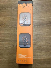 Load image into Gallery viewer, EAMBRITE Small Black Glitter Halloween Tree Light with 24 Orange LEDs Battery Operated Lighted Spooky Pumpkin Display Tree for Party Decoration (60cm/2ft)