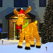 Load image into Gallery viewer, Vanthylit Christmas Inflatables, 6FT Reindeer Inflatable Christmas Yard Decorations with 220LED Warm White Blow up Outdoor Decoration for Yard Holiday Indoor and Garden Use