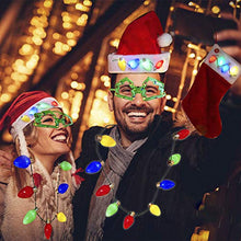Load image into Gallery viewer, EAMBRITE Ugly Sweater Christmas Party Kit - LED Plush Santa Hats +LED Plush Santa Sock+ LED Christmas Bulb Necklace +Led Chritstmas Tree Eyeglasses Combo