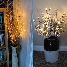Load image into Gallery viewer, Eambrite 3er Set Lichterbaum Aussen Innen 60LEDs wasserdichte Lichterzweige 76CM Warmweißes Zweiglicht Braun mit Netzstrom Betriebene LED Lampe Zweige Dekoration für Weihnachten Ostern Deko Halloween