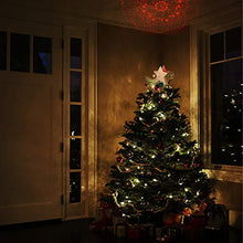 Load image into Gallery viewer, EAMBRITE 9" Christmas Star Tree Topper with Rotating Magic Eye Projector for Crown Xmas Tree Topper Decoration