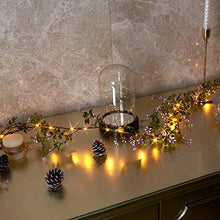 Load image into Gallery viewer, Vanthylit Spring Decor, 5.2FT Pre-lit Greenery Garland Lights with 30 LED Warm White Battery Operated Fairy Light and Timer for Indoor Outdoor