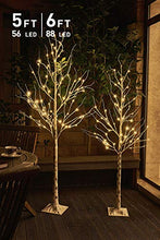 Load image into Gallery viewer, Pack of 2, EAMBRITE 5FT 6FT White Birch Tree Set Christmas Tree Combo Kit Perfect for Home Decor Holiday Party Wedding
