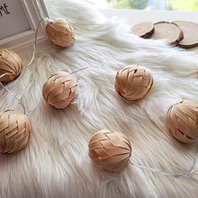 Load image into Gallery viewer, Eambrite LED Batteriebetrieben Innen Lichterkette, Lichterkette Rattan Ball für Weihnachten Hochzeit 1,65M,Lichterkette Boho Warmweiß Party Deko