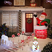 Load image into Gallery viewer, PEIDUO 3PK 23.625" 48LT Lollipops Peppermint Pathway Markers with 8 Modes Christmas Lollipops Pathway Lights Decorations for Outdoor Yard