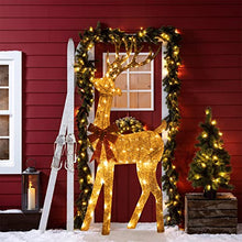 Load image into Gallery viewer, EAMBRITE Christmas Reindeer with Red Bow, 5FT Light Up Reindeer Outdoor Christmas Decorations for Yard Garden