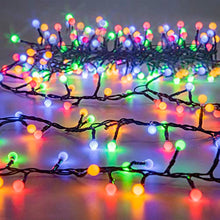 Load image into Gallery viewer, PABIPABI Cluster String Lights 200LT Connectable 29.25FT 9 Modes Christmas Firecracker Fairy Lights Fuzzy Ball Waterproof Indoor & Outdoor for Window Fence Garden Wedding Party Plug in (Multicolor)