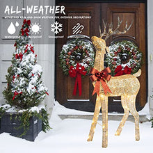 Load image into Gallery viewer, EAMBRITE Christmas Reindeer with Red Bow, 5FT Light Up Reindeer Outdoor Christmas Decorations for Yard Garden