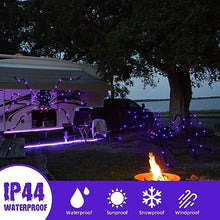 Load image into Gallery viewer, EAMBRITE 5FT Halloween Giant Spider, Light Up Spider Outdoor with 84LT Purple Lights, Black Scary Spider Halloween Decorations for Yard Haunted House Window Party Porch Indoor Outside Decor