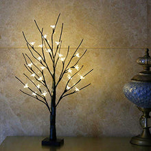 Load image into Gallery viewer, EAMBRITE Kirschblütenbaum Led Warmweiß 60cm Haus Tisch Silikonkirschblüte Leuchtbaum Innen energiesparend Biegbar Dekobaum Belichtet Batterie-Stromversorgung