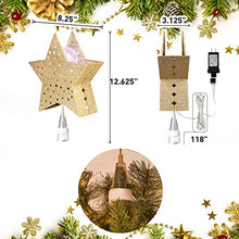 Load image into Gallery viewer, Christmas Tree Topper Lighted Star, Projector Christmas Tree Topper Christmas Decorations, 3D Hollow Sparkling Star Lighted Tree Topper for Christmas Tree Decorations