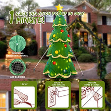 Load image into Gallery viewer, EAMBRITE 7 FT Christmas Inflatable Tree with 200LED Warm White Lights, Blow Up Tree Outdoor Christmas Decorations for Yard, Garden, Lawn, Party