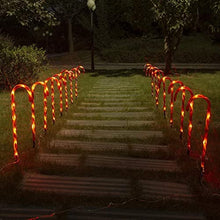 Load image into Gallery viewer, Vanthylit 8PK 64LT Candy Cane Pathway Markers Christmas Lawn Stake Lights for Outdoor Decorations