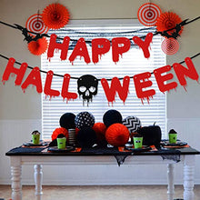 Load image into Gallery viewer, DELICHTER Halloween Deko Party Kinder Girlande, Happy Halloween Banner Set Dekoration, Halloween Girlande für Halloween Party Indoor Wohnung