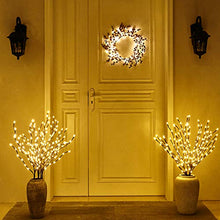 Load image into Gallery viewer, EAMBRITE Lighted Fluffy Willow Branches 33IN 90LT Brown Branch Lights with Pip Rice Berry Plug in for Holiday Party Wedding Home Decoration Indoor Outdoor Use (Vase Excluded)