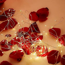 Load image into Gallery viewer, PEIDUO Indoor String Lights 17 FT with 50LT Warm White Lights Battery-Powered String Lights 8 Modes for Bedroom, Christmas, Parties, Wedding, Centerpiece, Decoration