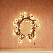 Load image into Gallery viewer, EAMBRITE Brown Twig Garland 8.8Ft 84 Led Frosted Ball Lights Indoor Outdoor Plug in for Christmas Patio Garden Wedding Party Bedroom