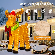 Load image into Gallery viewer, Eambrite 6FT Light up Inflatable Reindeer Christmas decorations Outdoor Mains Powered Blow up Reindeer Yard Decorations Waterproof for Front Door Garden Lawn Party