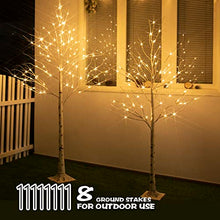 Load image into Gallery viewer, PEIDUO Christmas Birch Tree Combo Kit, 5 Feet and 6 Feet, Pack of 2,Perfect for Indoor Outdoor Decor Garden Wedding Party Bedroom Decoration 5FT 6FT Branch Tree