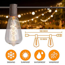 Load image into Gallery viewer, Vanthylit Patio String Lights Outdoor Waterproof, Incandescent String Lights Decor for Outside, Edison Lights Bulbs Outdoor Balcony
