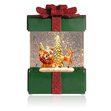 Load image into Gallery viewer, PEIDUO Christmas Clearance Lighted Lantern Snow Globe Music Boxes Animated,Santa Claus Glittering Lantern Lamp Lantern for Christmas Home Decoration, Holidays Home Tabletop Decor, 3 AA Battery or USB