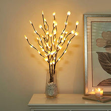 Load image into Gallery viewer, Vanthylit Lighted 30'' 3PK Twig Branches Pathway Light with White Leaf 60LED Branches Lights Waterproof Brown Willow Branch Lights for Outdoor and Indoor Decor