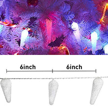Load image into Gallery viewer, PEIDUO Multicolor Raindrop Lights 20 Tube Plug Powered Icicle Falling Lights Shooting Star Lights for Garden Outdoor Patio Holiday Wedding Party Mall Decoration String Lights