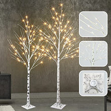 Load image into Gallery viewer, PEIDUO Christmas Birch Tree Combo Kit, 5 Feet and 6 Feet, Pack of 2,Perfect for Indoor Outdoor Decor Garden Wedding Party Bedroom Decoration 5FT 6FT Branch Tree