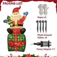 Load image into Gallery viewer, EAMBRITE 5.5FT Light up Inflatable Christmas Santa Claus Mains Powered Blow up Yard Decorations Waterproof for Front Door Garden Lawn Party Décor