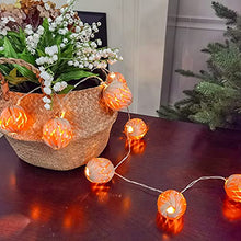 Load image into Gallery viewer, EAMBRITE 5.4FT String Lights Bamboo Ball, 10LT Battery Powered Warm White, Fairy String Lights Decorative for Home Bedroom Birthday Holiday Wedding Party Indoor