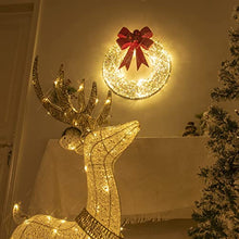 Load image into Gallery viewer, Vanthylit Christmas Decorations, 48'' White Standing Deer with 70 Warm White LED Lights for Christmas Lights Outdoor Decor