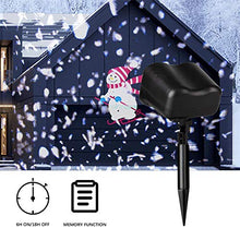 Load image into Gallery viewer, EAMBRITE Christmas Projector Lights 2 in 1 Ocean Wave Ripples and Skiing Snowman Animation Projector Decoration for Xmas Home Holiday Party Yard Garden Indoor Outdoor Use