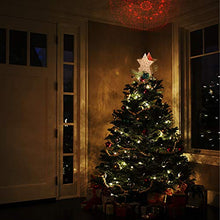 Load image into Gallery viewer, PEIDUO Christmas Clearance 9" Christmas Star Tree Topper with Rotating Magic Eye Projector for Crown Xmas Tree Topper Decoration