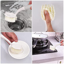 Load image into Gallery viewer, Set of 2 Dish Brush Set Washing Bristles Built-in Food Scrubber Dish Cleaning Brush with Holder for Kitchen Sink Shower Bathroom