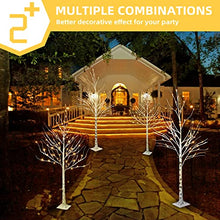 Load image into Gallery viewer, Pack of 2, EAMBRITE 5FT 6FT White Birch Tree Set Christmas Tree Combo Kit Perfect for Home Decor Holiday Party Wedding