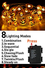 Load image into Gallery viewer, Vanthylit Set of 3 LED Halloween Theme String Lights Battery Operated with 8 Modes Fairy Lights Decorative String Lights for Indoor and Outdoor