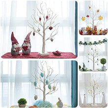 Load image into Gallery viewer, Eambrite Mini White Easter Tree Christmas Cards Display Tree Tabletop Birch Tree Battery Operated LED Twig Tree for Party Wedding Christmas Special Celebration (60cm)