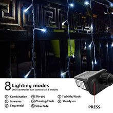 Load image into Gallery viewer, EAMBRITE 31FT 320 LED Icicle Fairy Lights Cool White LED Light Curtain String Lights for Home Christmas Wedding Facades