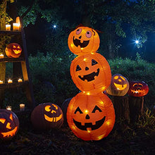 Load image into Gallery viewer, Eambrite Halloween Light up Inflatable Pumpkins with Orange Leds Mains Powered Blow up Halloween Outdoor Decorations Waterproof for Front Door Garden Yard Lawn Party Decor …