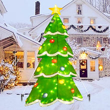 Load image into Gallery viewer, PEIDUO 7Ft Inflatable Christmas Yard Decorations, Christmas Inflatables Outdoor Decorations Waterproof, Inflatable Christmas Tree with Stakes Ropes