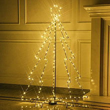 Load image into Gallery viewer, Eambrite Pre Lit 3D Christmas Tree Decoration Light up with 185 Warm White LEDs Battery Powered for Outdoor Garden Xmas Decorations and Indoor Décor