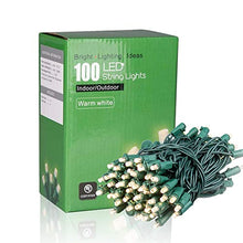 Load image into Gallery viewer, EAMBRITE 31ft 100 LEDs Christmas Micro String Lights Pure White Connectable String Set for Patio Christmas Tree Garden Yard Window Wreath Balcony Bedside, UL certificates