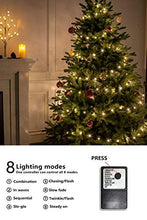 Load image into Gallery viewer, EAMBRITE 150LT 49FT Heavy Duty Micro LED String Lights Plug-in Warm White 8 Modes with Controller UL Adapter Wire Waterproof for Home Decor Christmas Tree Party Patio