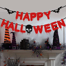 Load image into Gallery viewer, DELICHTER Halloween Deko Party Kinder Girlande, Happy Halloween Banner Set Dekoration, Halloween Girlande für Halloween Party Indoor Wohnung