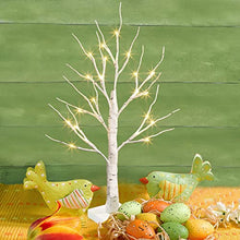 Load image into Gallery viewer, PABIPABI Easter Tree with Lights, Birch Tree with LED Lights, Easter Decorations Battery Operated Tabletop Centerpieces for Home (Easter egg not included)