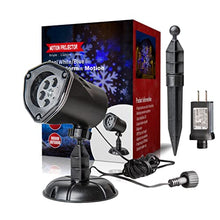 Load image into Gallery viewer, Vanthylit Christmas Projection Lights White and Blue Snowflakes Projector Outdoor and Indoor Waterproof LED Landscape Lighting for Christmas Garden House Party Decoration