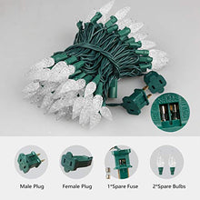 Load image into Gallery viewer, EAMBRITE 100LT C6 Christmas String Lights120V UL Certified for Patio Christmas Tree Garden Yard Indoor and Outdoor, Green Wire
