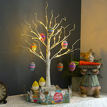 Load image into Gallery viewer, Easter Decor, Vanthylit Pre-lit Easter Egg Floral Tree Lights with Timer, 2FT Easter Table Centerpiece Decoration, LED Birch Tree with Light, Easter Egg Tree for Table, Easter Decorations for The Home