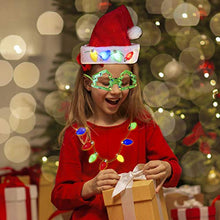 Load image into Gallery viewer, EAMBRITE Ugly Sweater Christmas Party Kit - LED Plush Santa Hats +LED Plush Santa Sock+ LED Christmas Bulb Necklace +Led Chritstmas Tree Eyeglasses Combo