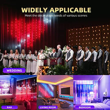 Load image into Gallery viewer, EAMBRITE Fairy Curtain Lights Color Changing, 400 LED RGB Window Curtain Lights, 6.6 FT × 6.6 FT Hanging Lights Curtain Rainbow Smart